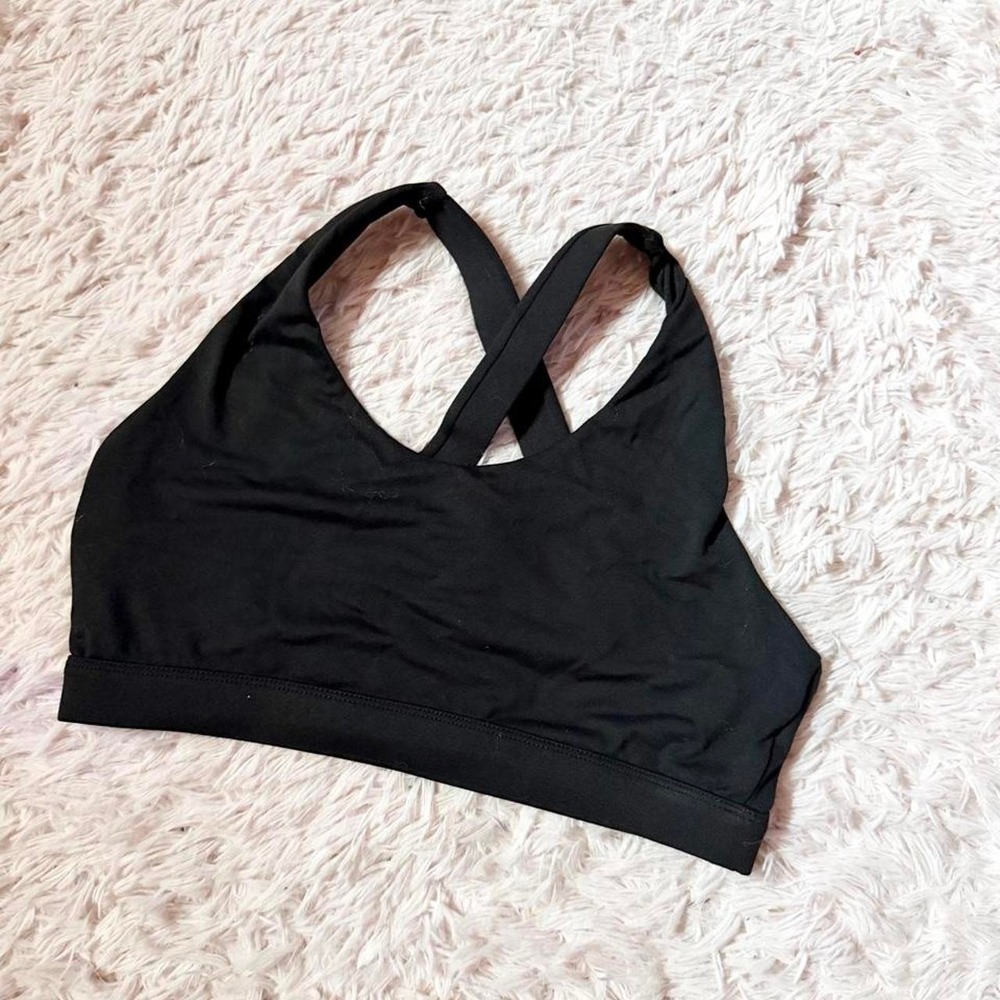 Athletic Fitness Running Training Gym Fit Workout Racerback Sports Bra Womens M
